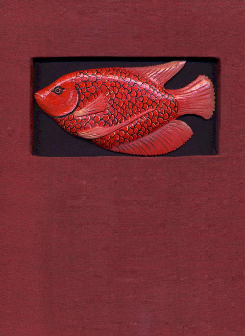 Menu Covers with Carved Wood Fish. We are able to produce any fish or animal that you may need. 