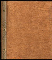 Natural Color Bark Menu Cover with Flange