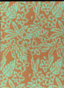 Tan and turquoise blue menu cover